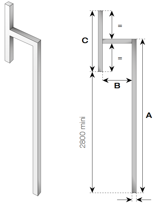 Potence en acier galvanisé pour panneau de signalisation - GROUPE SELF SIGNAL