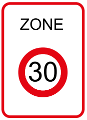 Panneau Zone 30 B30 - Groupe Self Signal