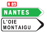 Panneau directionnel vert - Groupe Self Signal